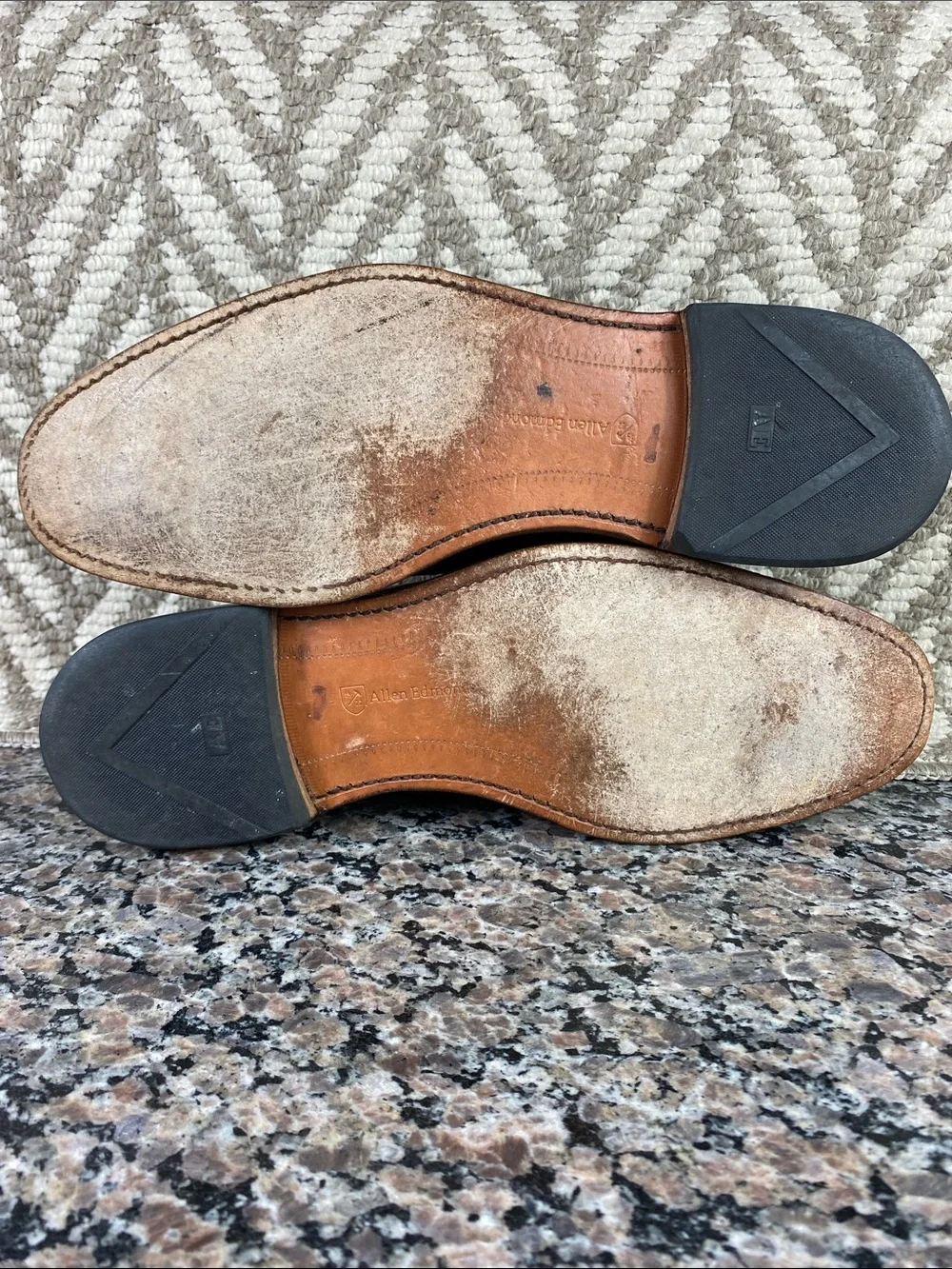 Allen Edmonds Brown Leather Wingtip Derby Shoes